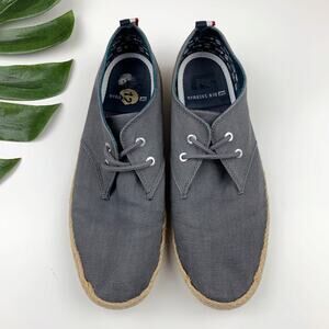 Ben Sherman Prill Oxford Sneakers Casual Grey Canvas Lace Up Men's 12